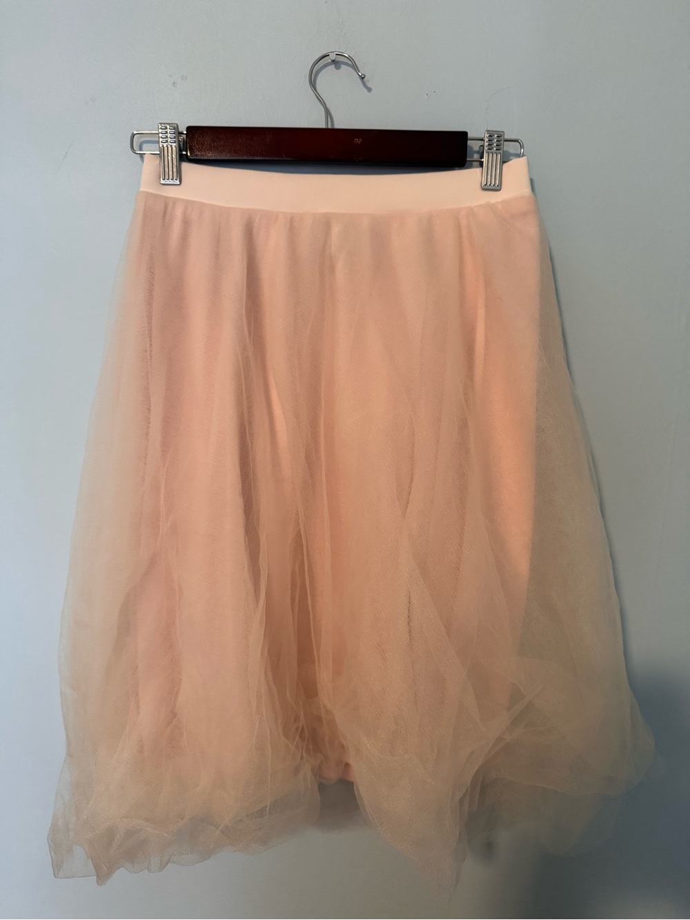 Charlotte Russe Baby Pink Tulle Knee-Length Skirt